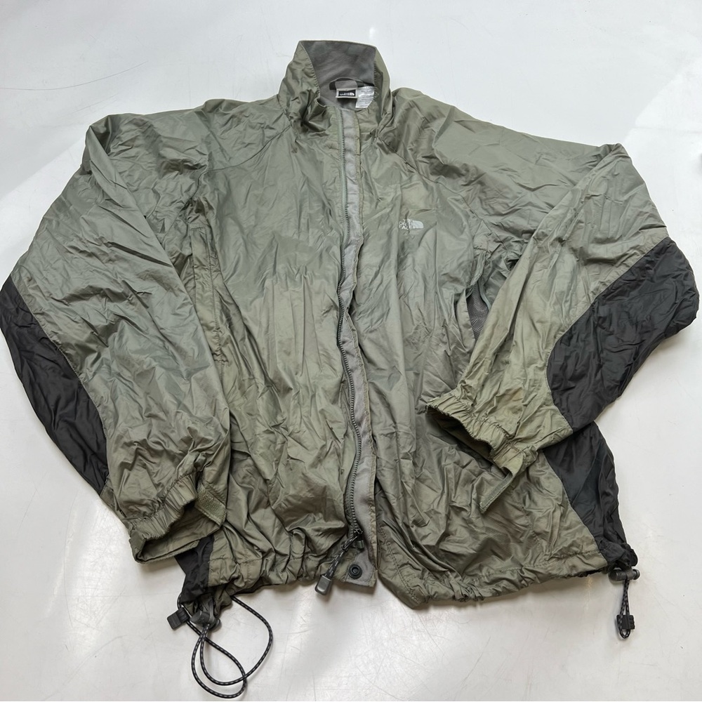 The North face men’s khaki black zip up jacket XL L56-38